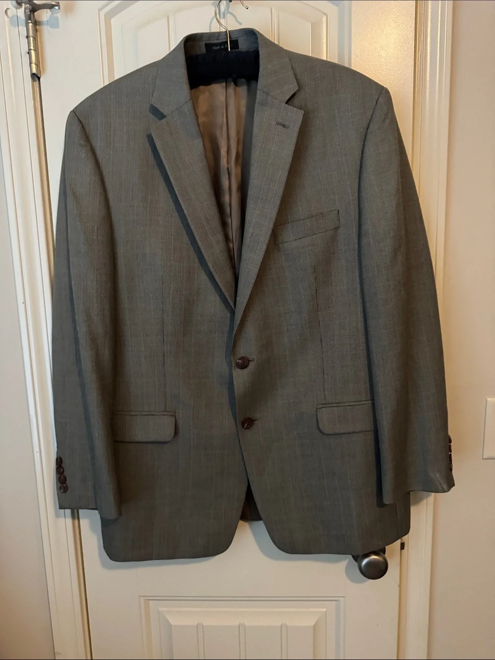 Lauren Ralph Lauren Men's Gray Two-Button Suit Jacket with Notch Lapel
